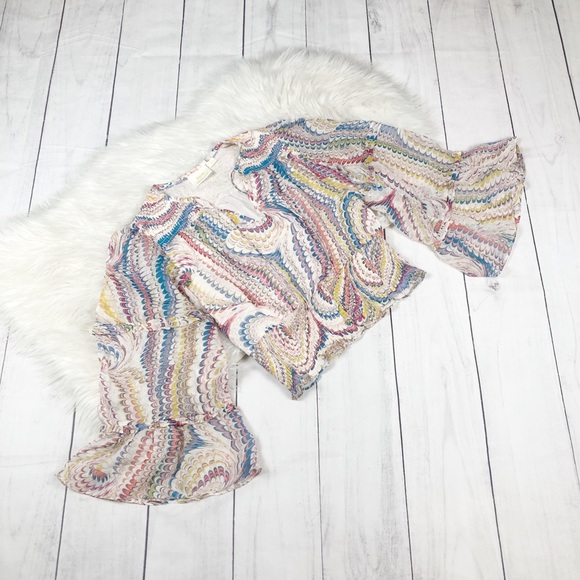 🆕 Anthropologie Maeve Jessa Peasant Blouse Small - Picture 2 of 6